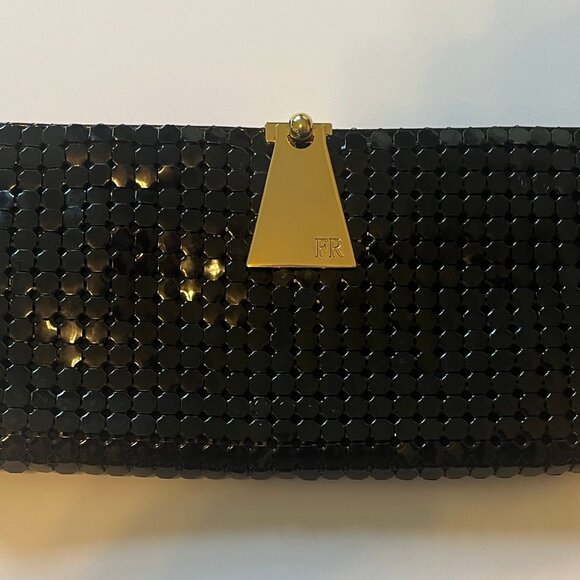 Felix Rey Black Metal Mesh Clutch Purse - Picture 2 of 6